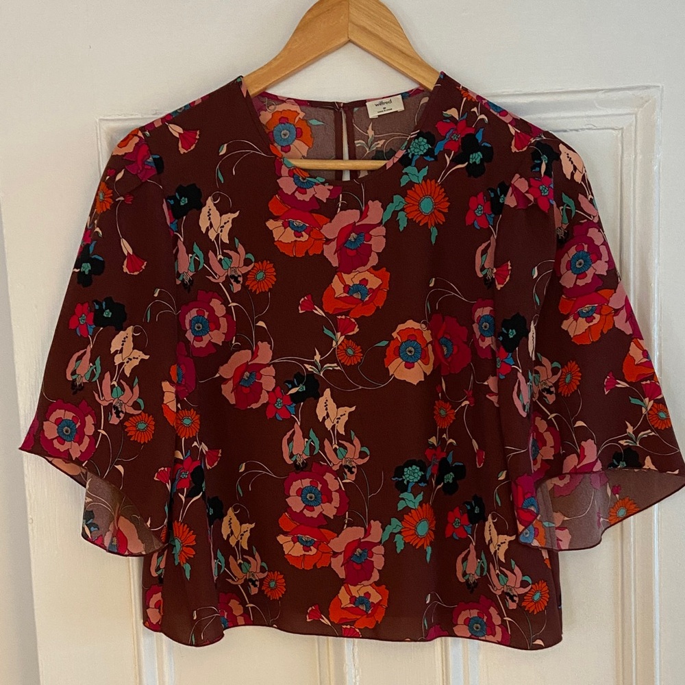 Wilfred Floral Top - Red and Pink